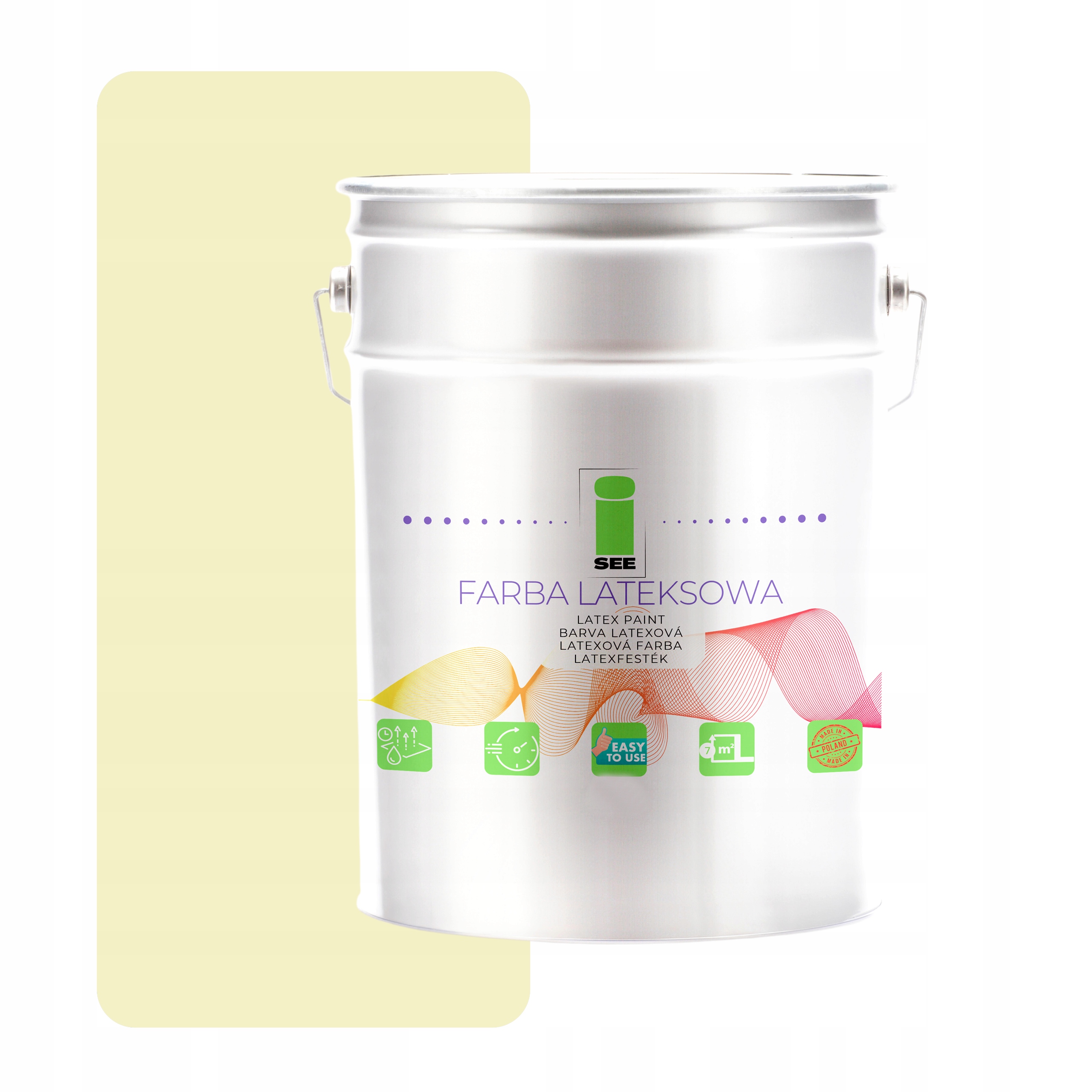 Latexová Farba Na Steny 10 L I See Hypoalergénna Žltá Svetlá Priedušná