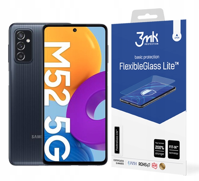 Ochranné tvrzené sklo 3MK Flexibilní sklo Lite pro Samsung Galaxy M52 5G