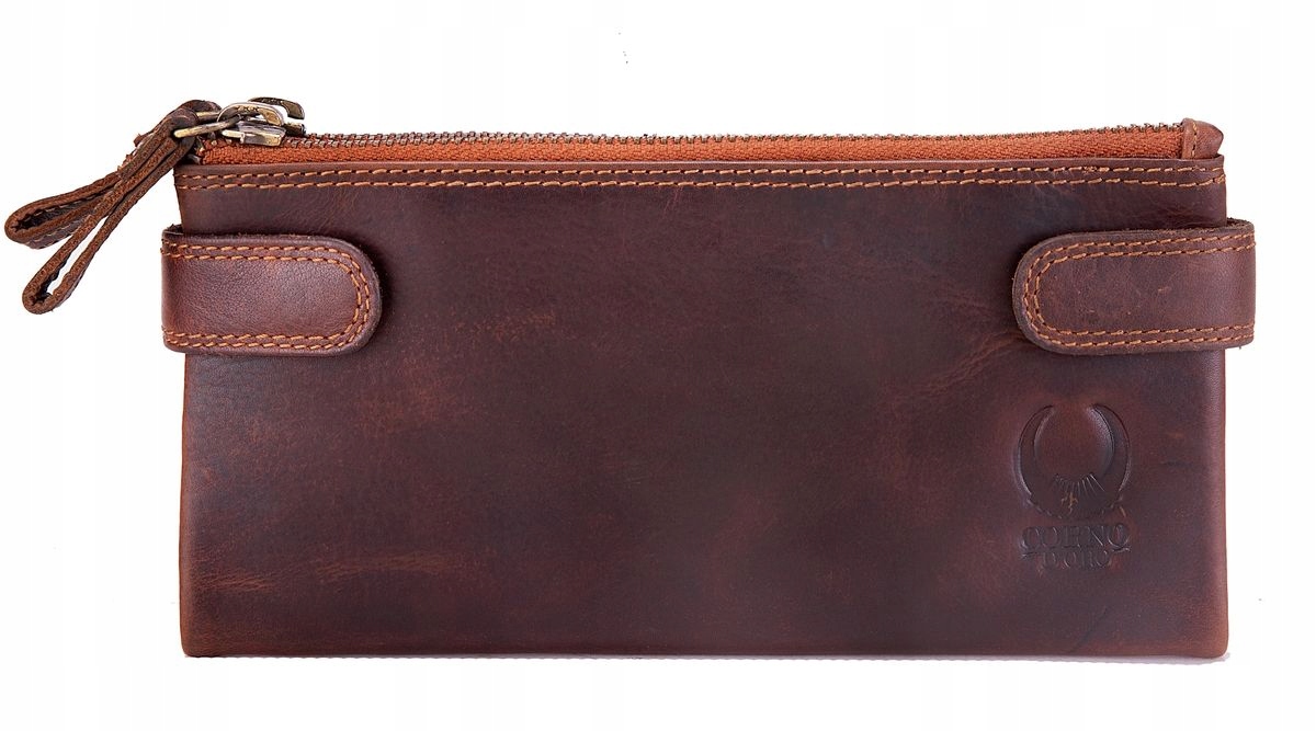 Kožená peněženka Corno D’oro hnědá XL CD1797 Slim
