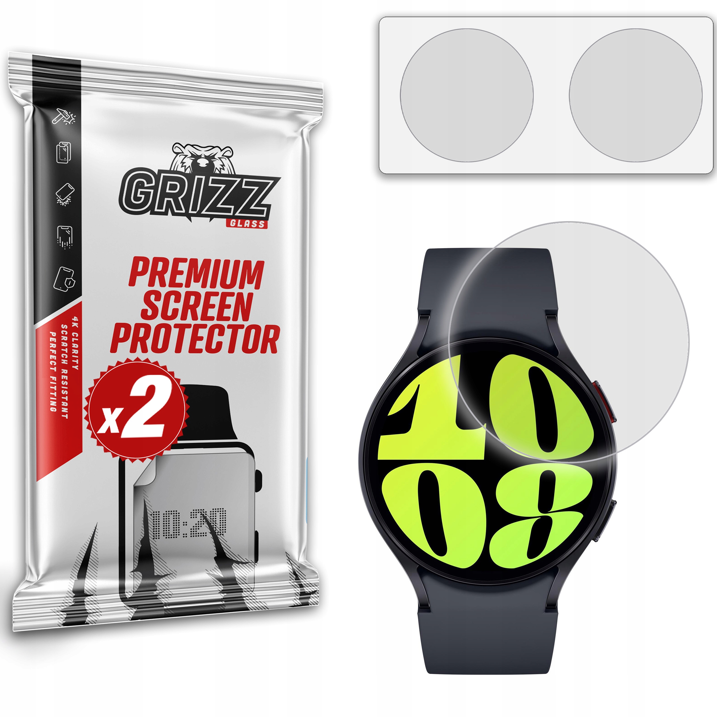 2-PAK Antyodciskowa folia ochronna do Samsung Galaxy Watch 6 44mm