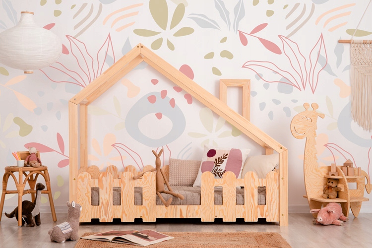 ŁÓŻKO DZIECIĘCE DOMEK Z BARIERKĄ == SKANDYNAWSKIE Typ łóżko piętrowe