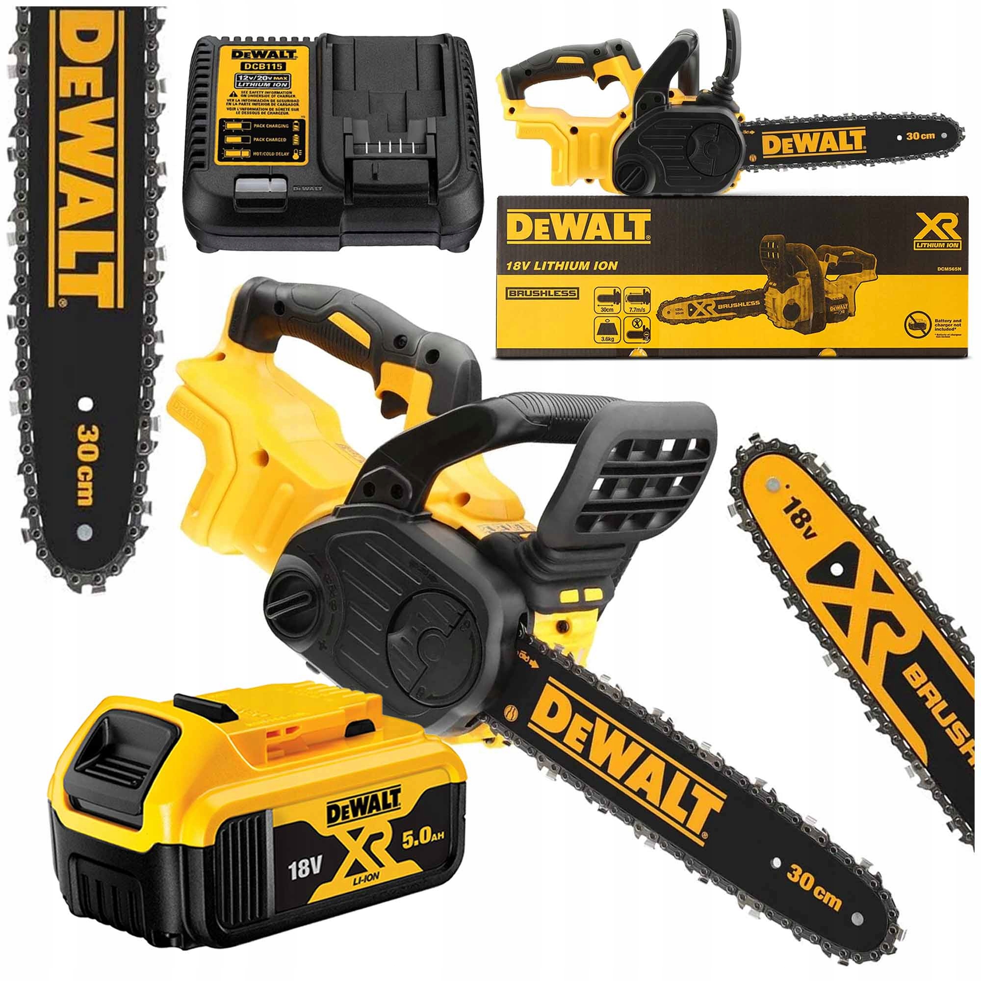 

Piła łańcuchowa DeWalt Akumulatorowa Aku 18V 30cm