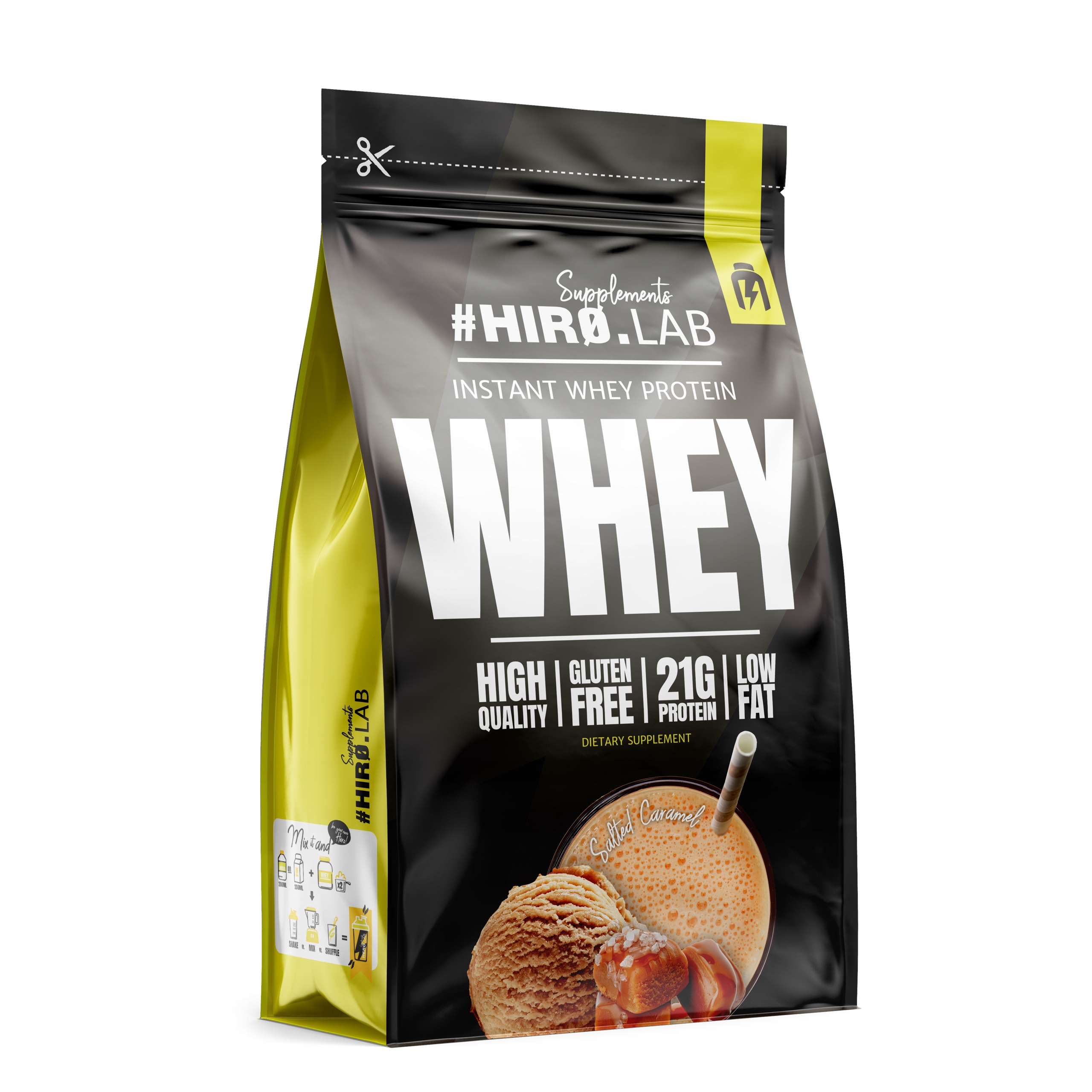 Hiro.lab Instantní syrovátkový protein 2000g slaný karamel