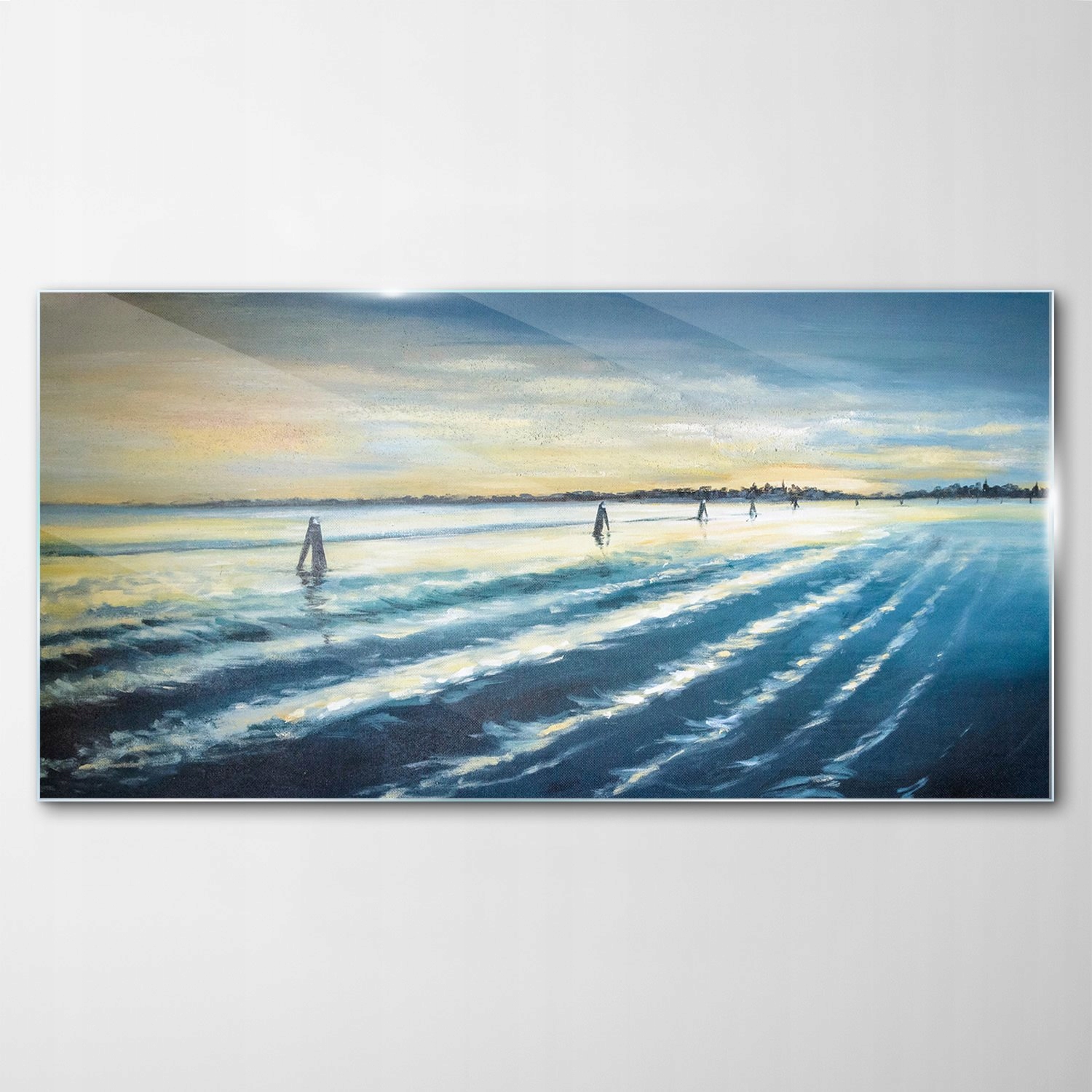 Tvrdený sklenený obraz Benátky Laguna 100x50