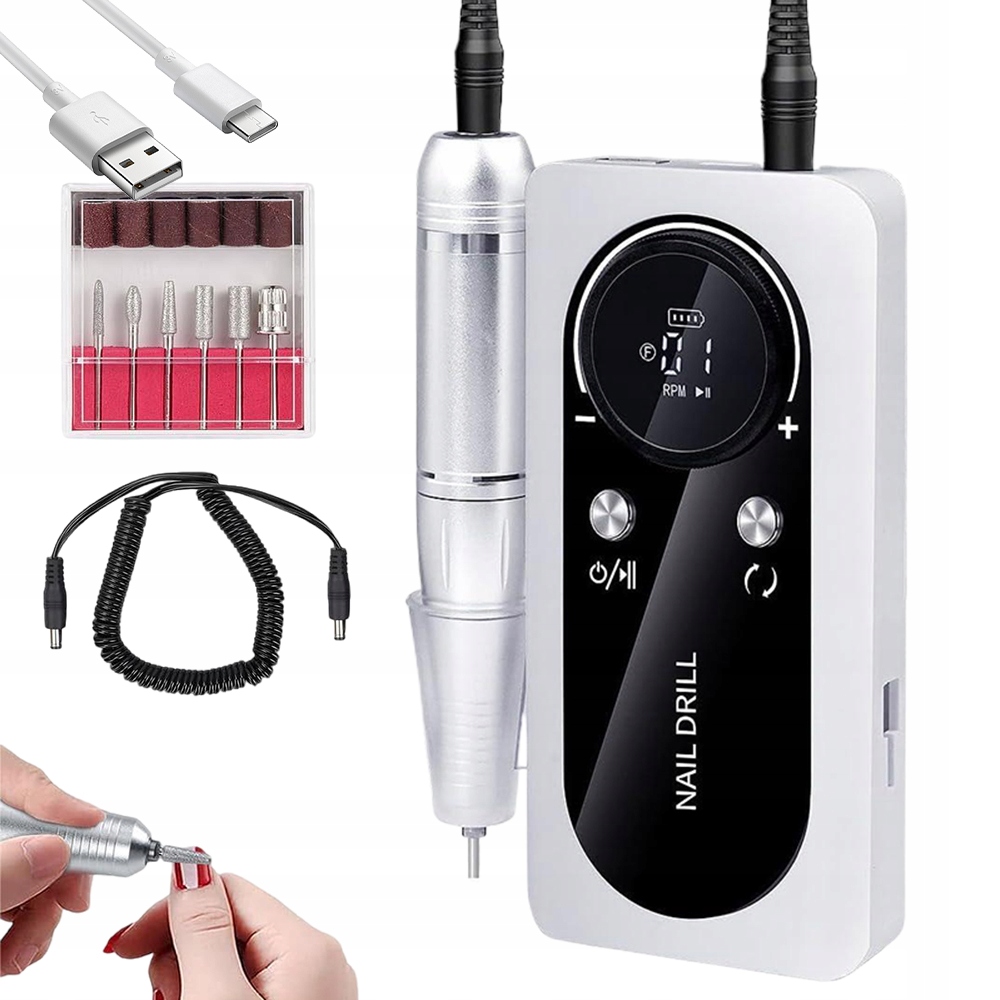 Bruska Manikúra Pedikúra Silná Profesionální Sada Fréz