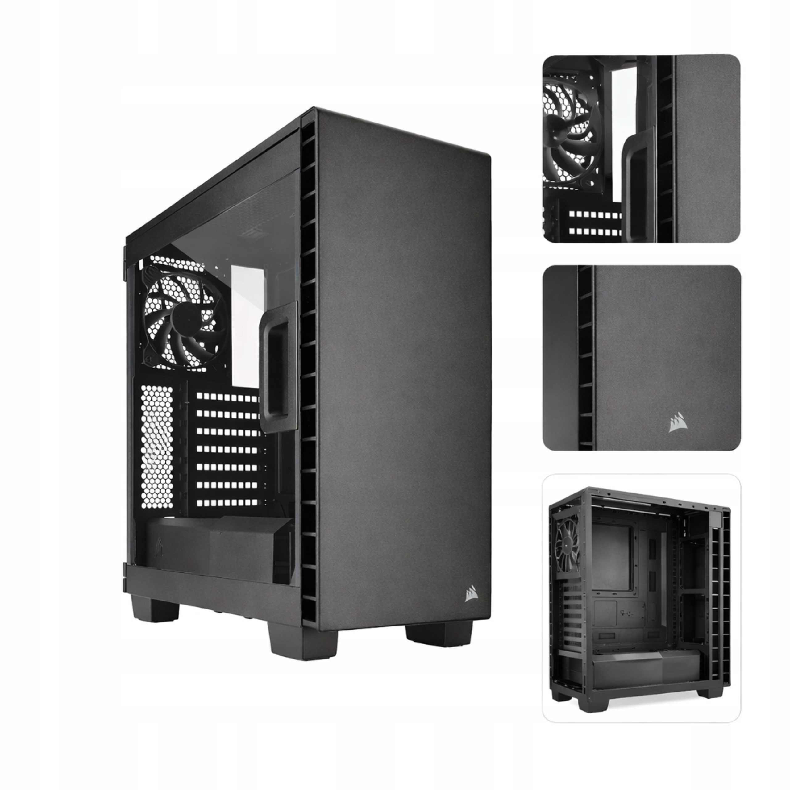 Počítačová Skříň Corsair Carbide Clear 400C Atx 370 mm USB3 Okno Airflow 5 ventilků.