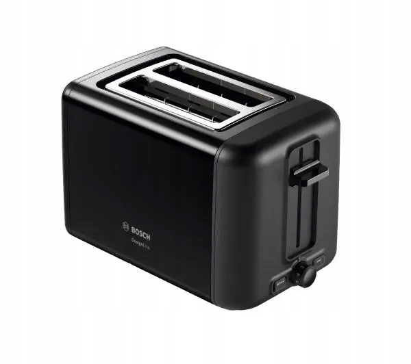 Toster dwuszczelinowy Bosch TAT3P423 2 Tosty Grzanki Ruszt 970W Czarny