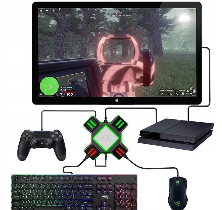 Przenośny konwerter myszy PS4 PS3 Xbox ONE PS