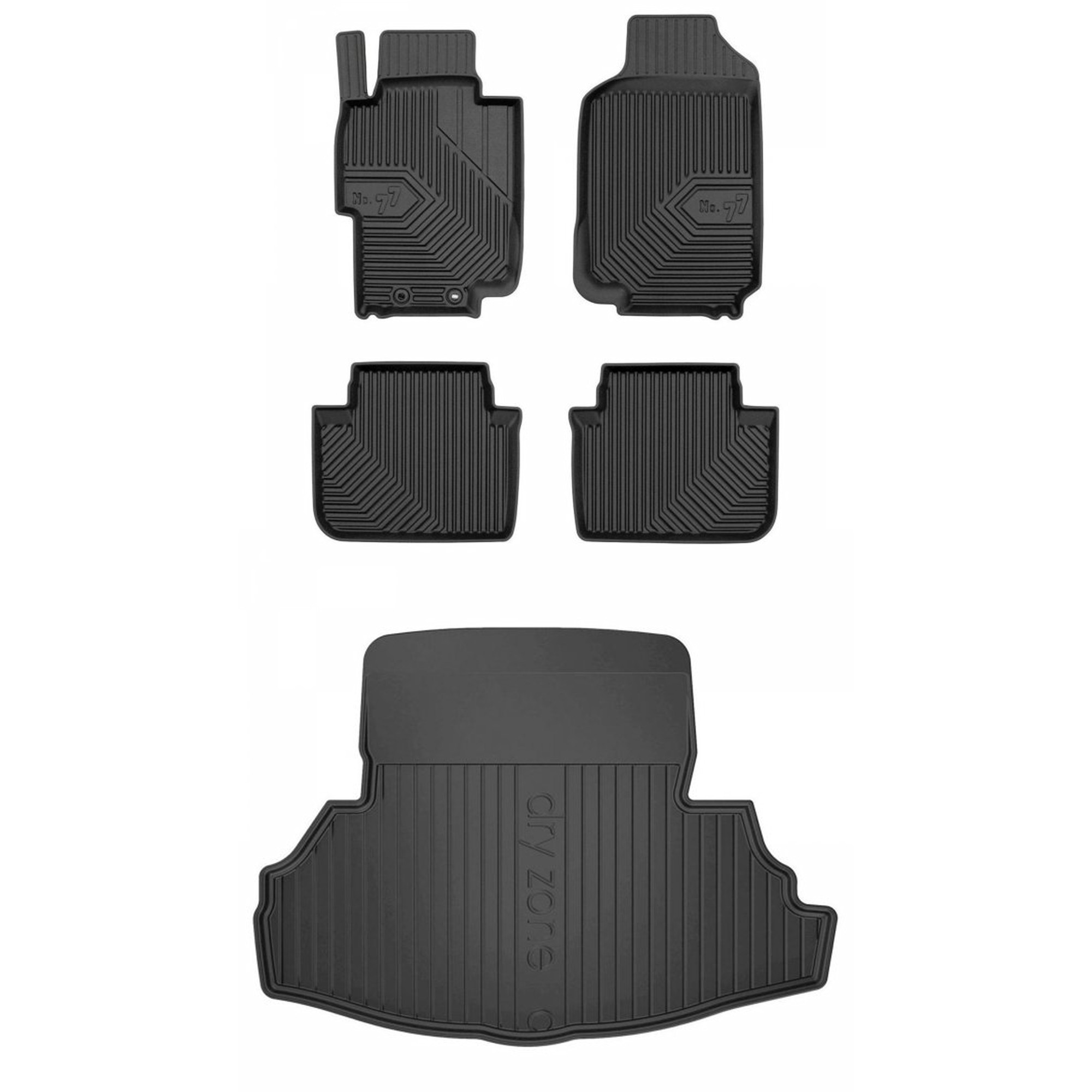 Gumová sada koberčekov a rohože Honda Accord VII 2002-2008 Sedan s kolesom zap