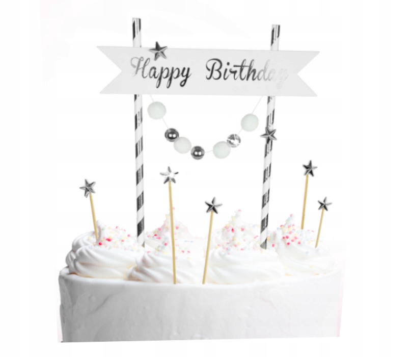 

Topper dekoracja na Tort Happy Birthday toper