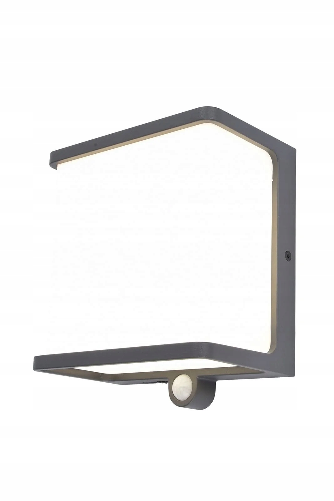 Venkovní Led nástěnné svítidlo, kostka, hranaté, šedé/bílé Lutec