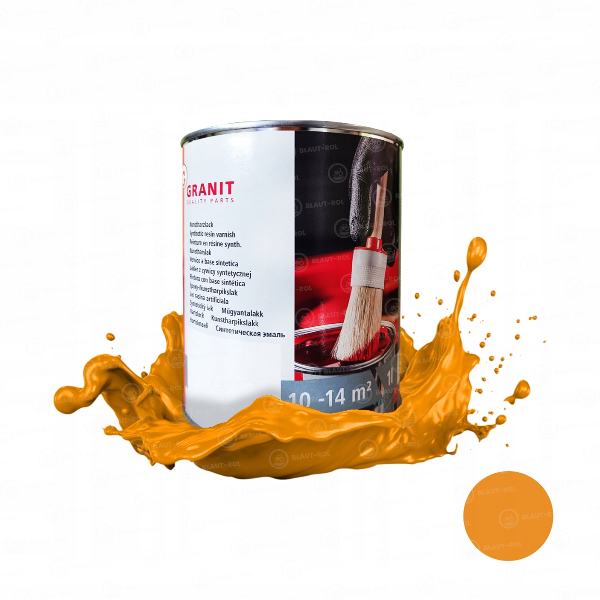 Farba lakier do metalu Żółty Żółta Case Ihc 1L renowacyjna do metalu