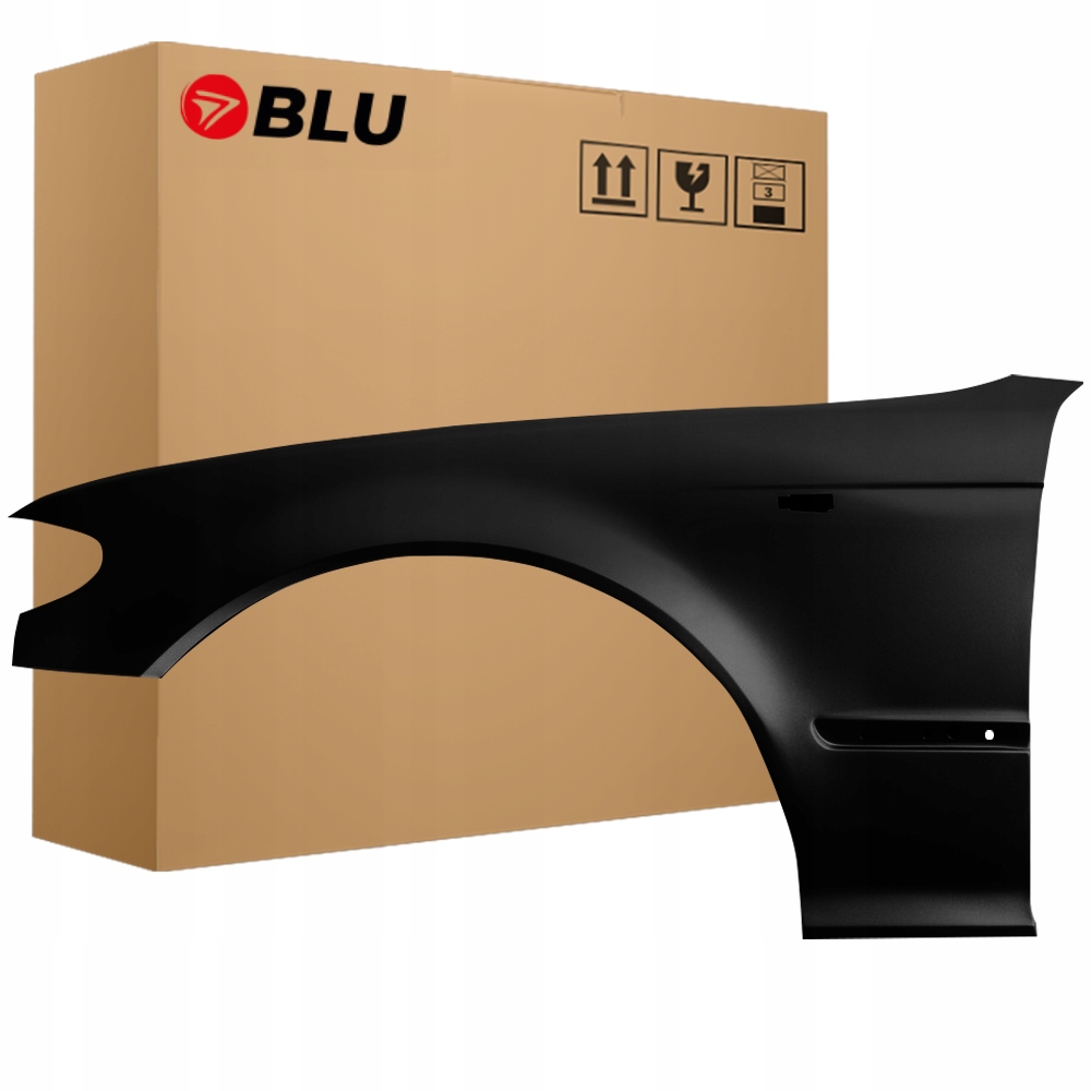 Blu Blatník Bmw 3 E46 668 levý černý 01-05 přední sedan kombi Fl pozink
