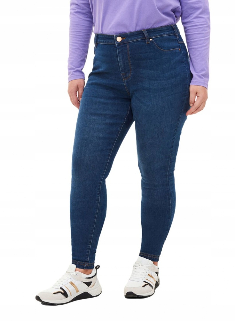 Tmavě Modré Kalhoty Jegginsy Zizzi Plus Size 064L 48