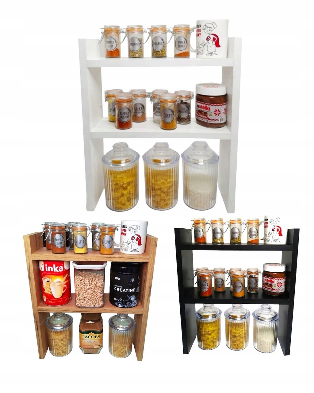 PÓŁKA KUCHENNA STOJĄCA ORGANIZER REGAŁ NA BLAT 45x45x11 KOLORY