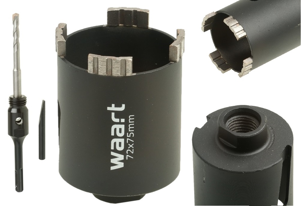 Otwornica Do Betonu Diamentowa Turbo 72 mm Adapter SDS-plus Adapterem Sds