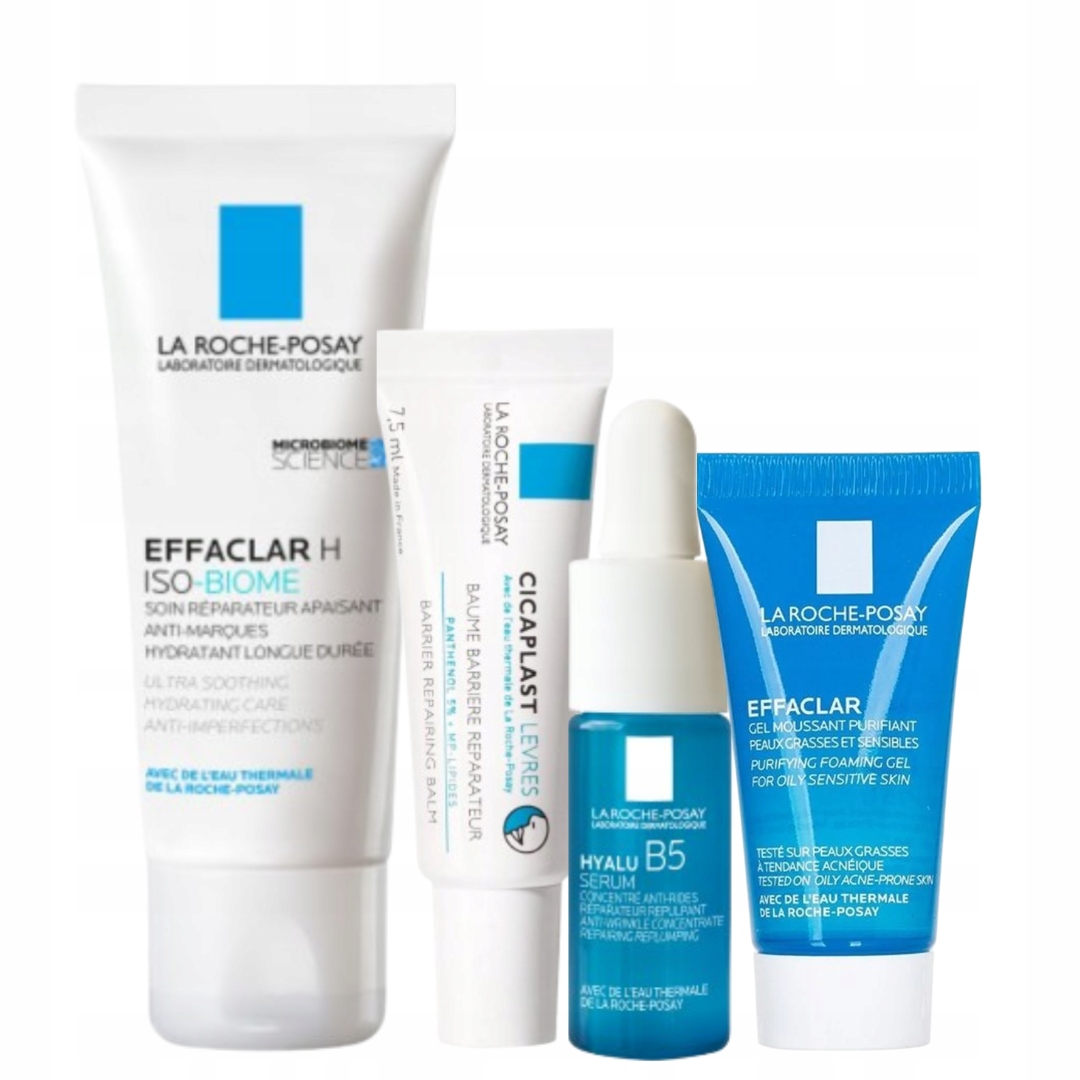 La Roche-Posay Effaclar H Iso-Biome Krem 40ml+Cicaplast balsam do ust 7,5ml