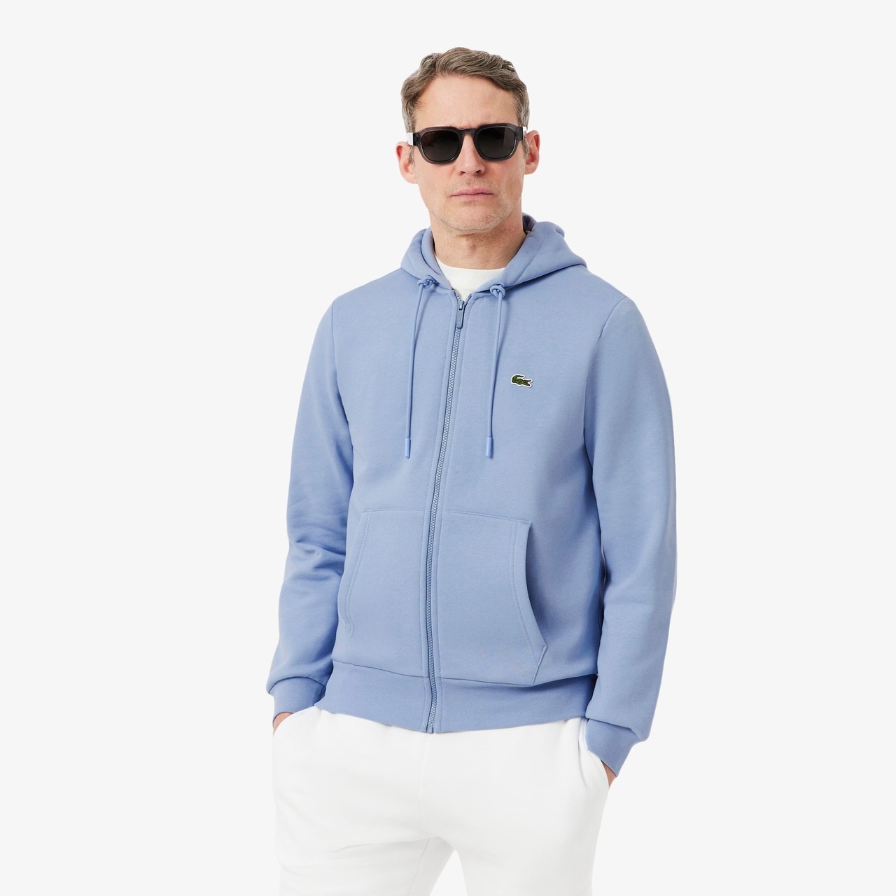 Lacoste Pánská Mikina Kangaroo Pocket Blue Clair S