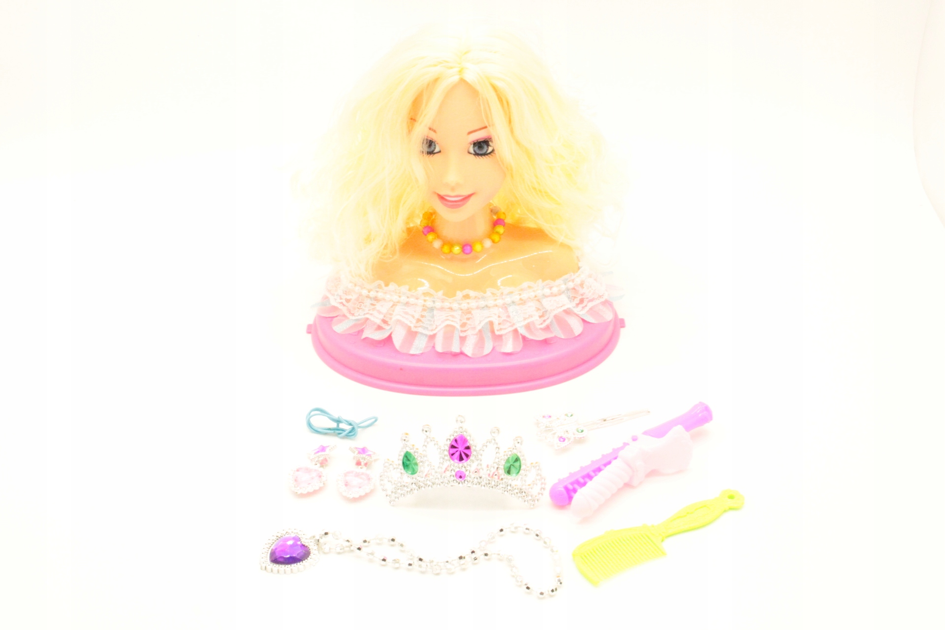 ГОЛОВА КУКЛЫ ДЛЯ УКЛАДКИ РАСЧЕСЫВАНИЕ БЛОНДИНКА DUŻA24 см