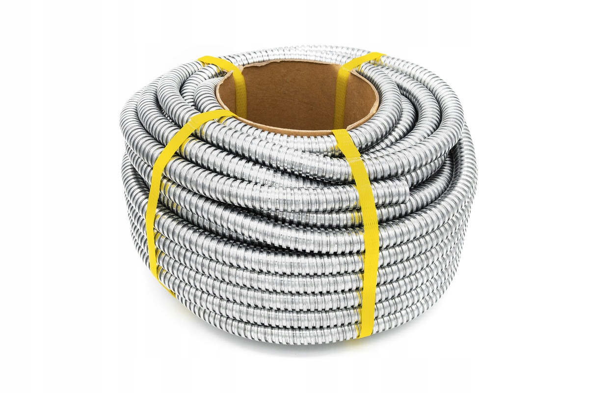 Wąż stalowy ocynkowany (peszel) Wso DN40 (37,7mm/43mm), krążek 30mb 30mb