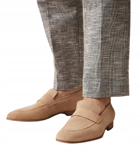 Reiss Pánské Mokasíny Béžové Kožené Semišové 42 3A5G1* 42 3_5