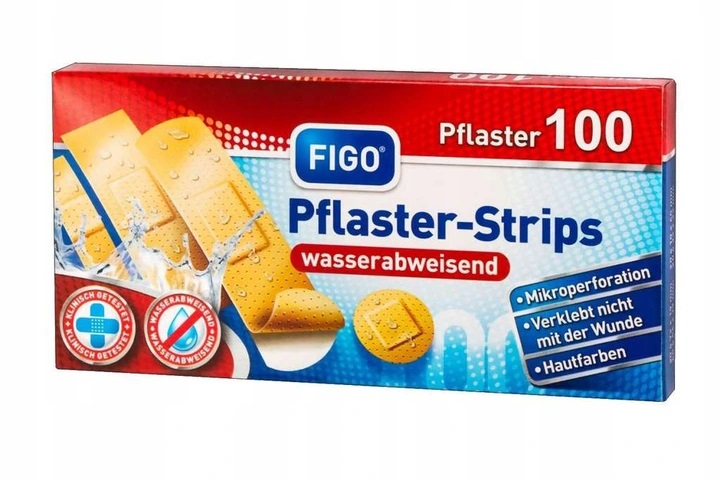 

Plastry na rany skaleczenia wodoodporne 100 sztuk