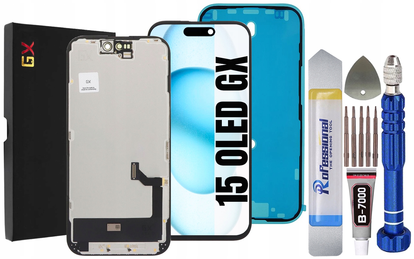 Displej Pro Iphone 15 Oled Gx Obrazovka Těsnění