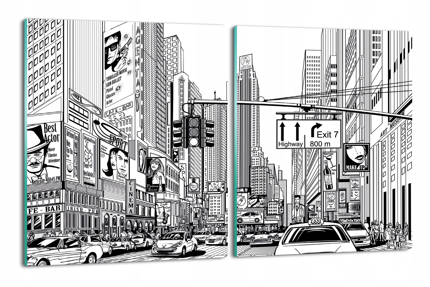 tisk ochrana na indukci 2x 40x52 New York Popart