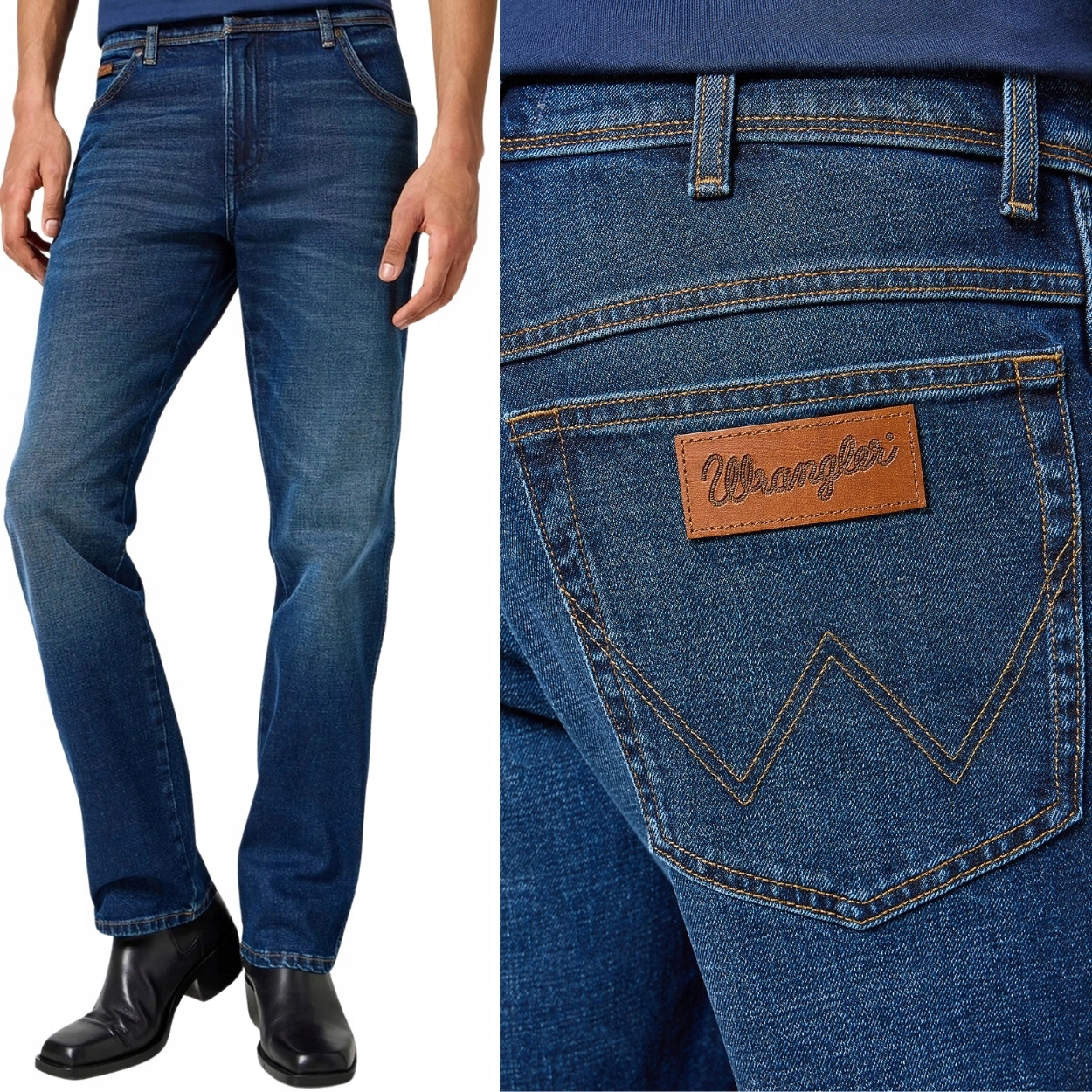 Wrangler Texas Black Hole Džíny klasické jednoduché džínové kalhoty W31 L32
