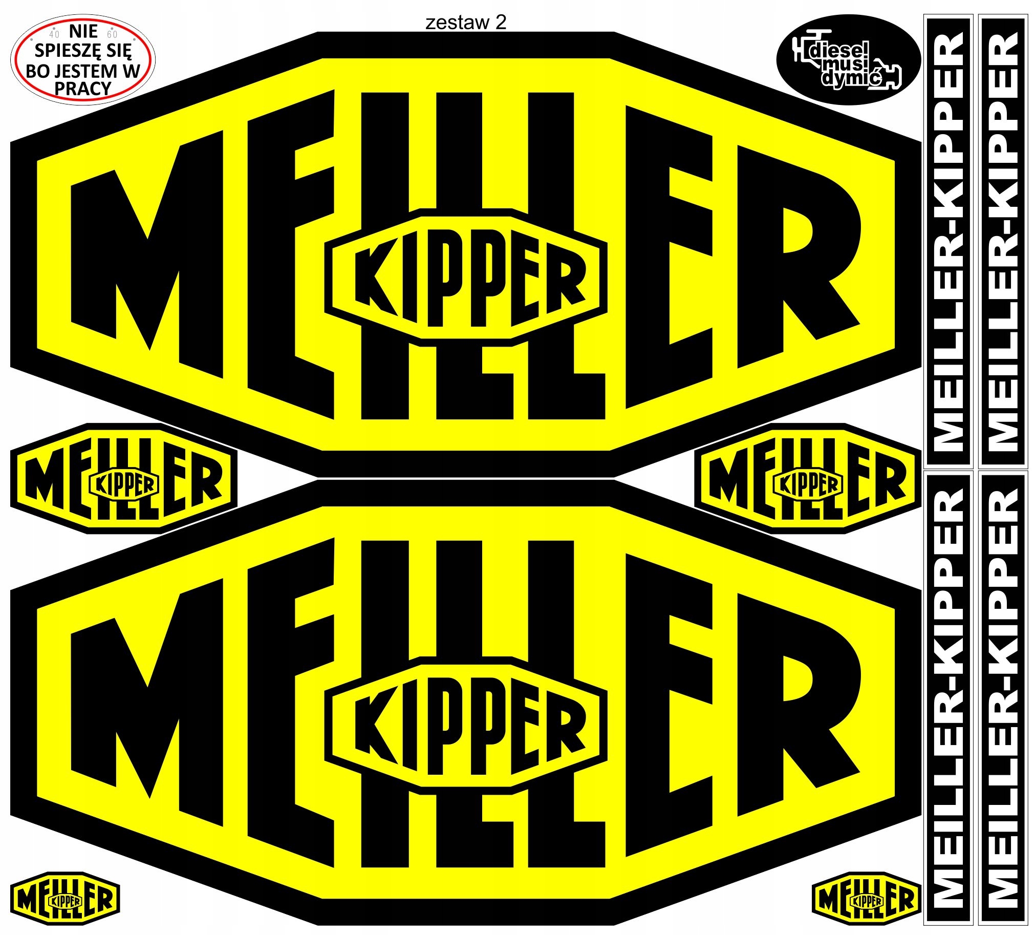 MEILLER KIPPER zestaw naklejek rozmiar XL