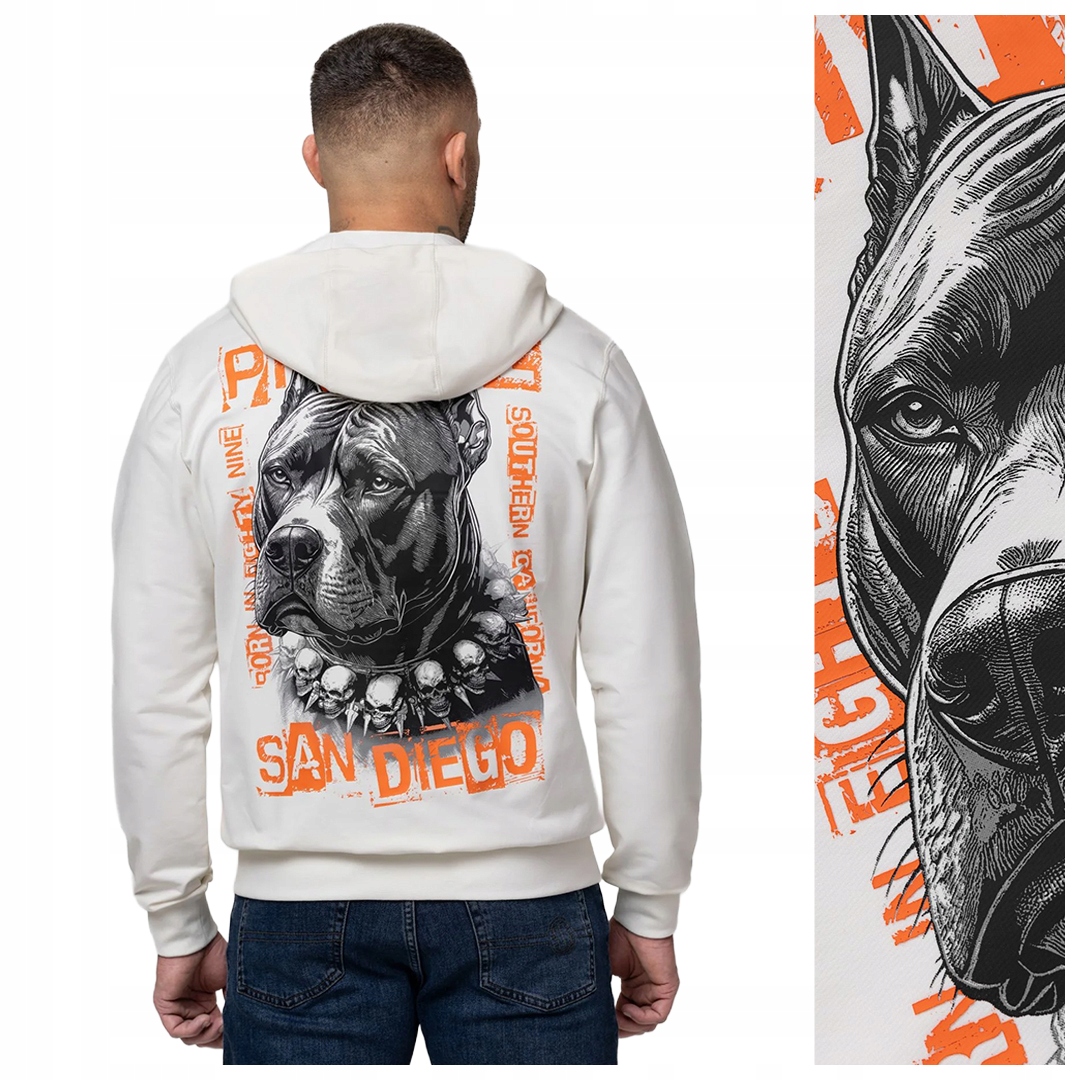 Pánská rozepínací mikina s kapucí s kapucí „blacky“ off white L