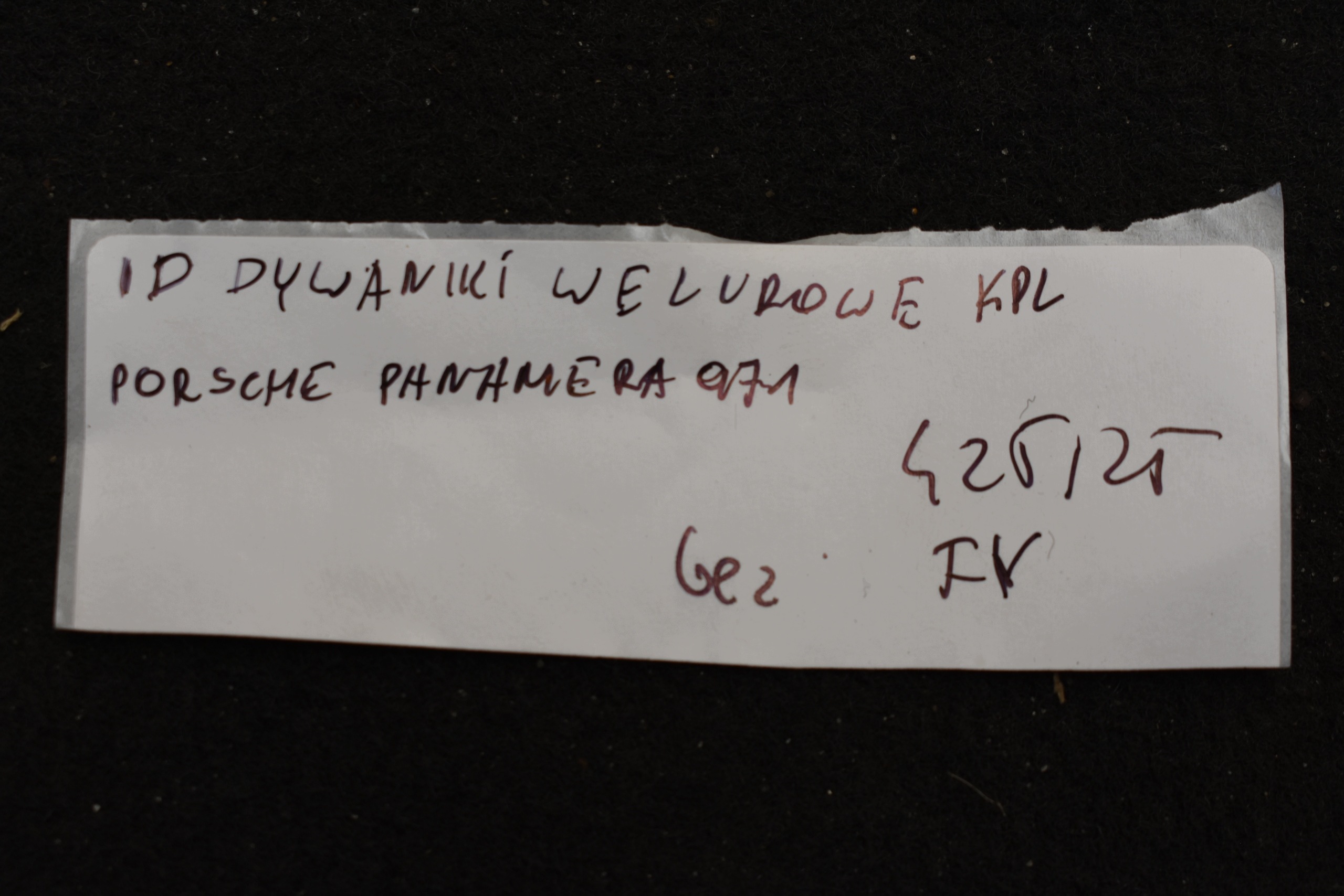 IDEALNE mats WELUROWE KPL PORSCHE PANAMERA 971 1