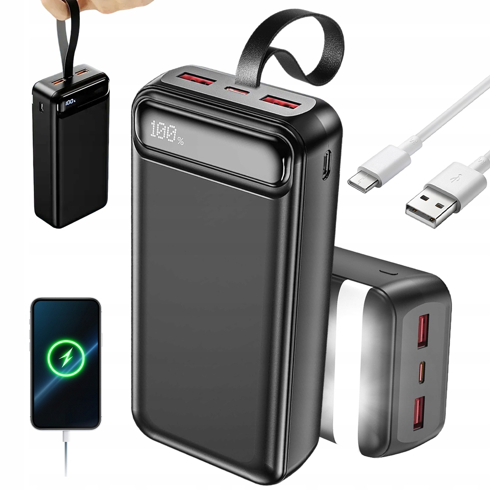 Powerbanka 50000 Mah Rychlé Nabíjení 3 Výstupů Pro Telefon S Tabletem