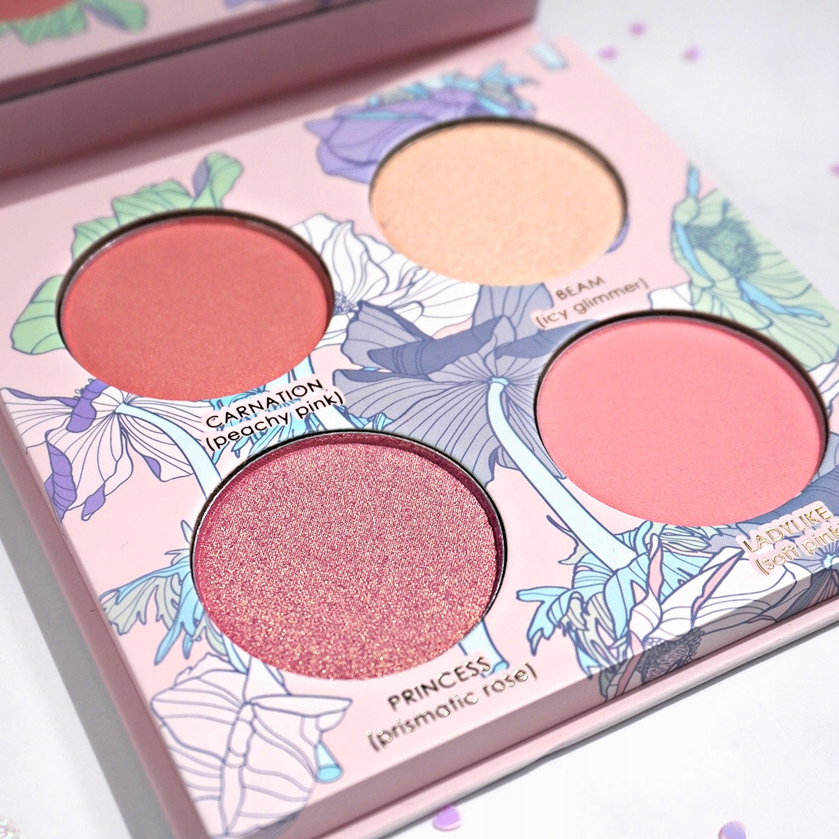 Seraphine Botanicals Geranium Glow Paleta růží na tváře Rozjasňovač