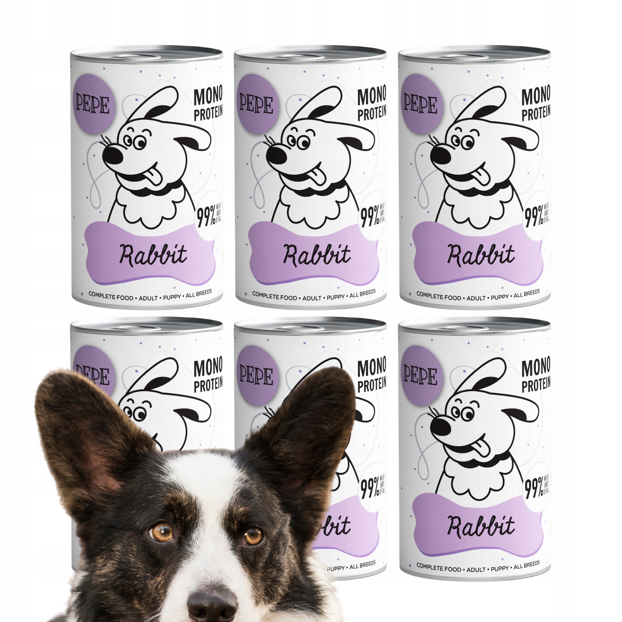 Paka Zwierzaka Karma mokra Pepe Rabbit królik 6x400g