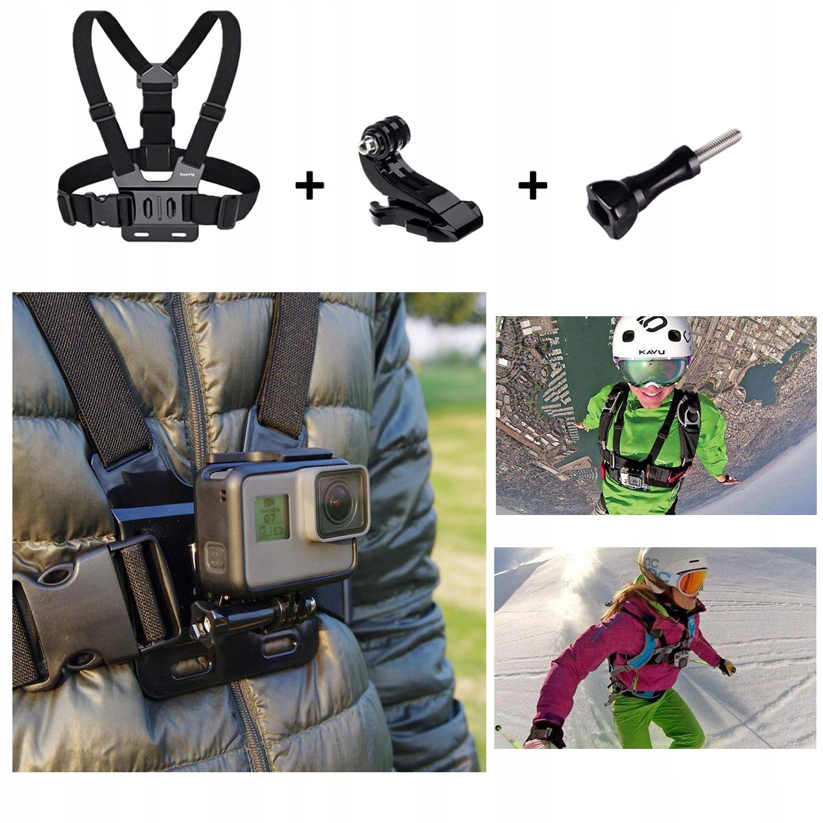 Zestaw Akcesoriów Do Kamer Sportowych GoPro DJI Insta360 AKASO SUPTIG — miniatura 2