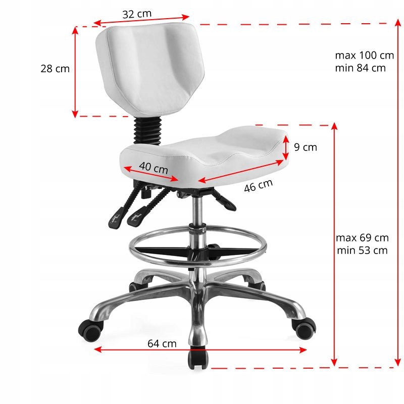 Kosmetická stolička A-4299 bílá