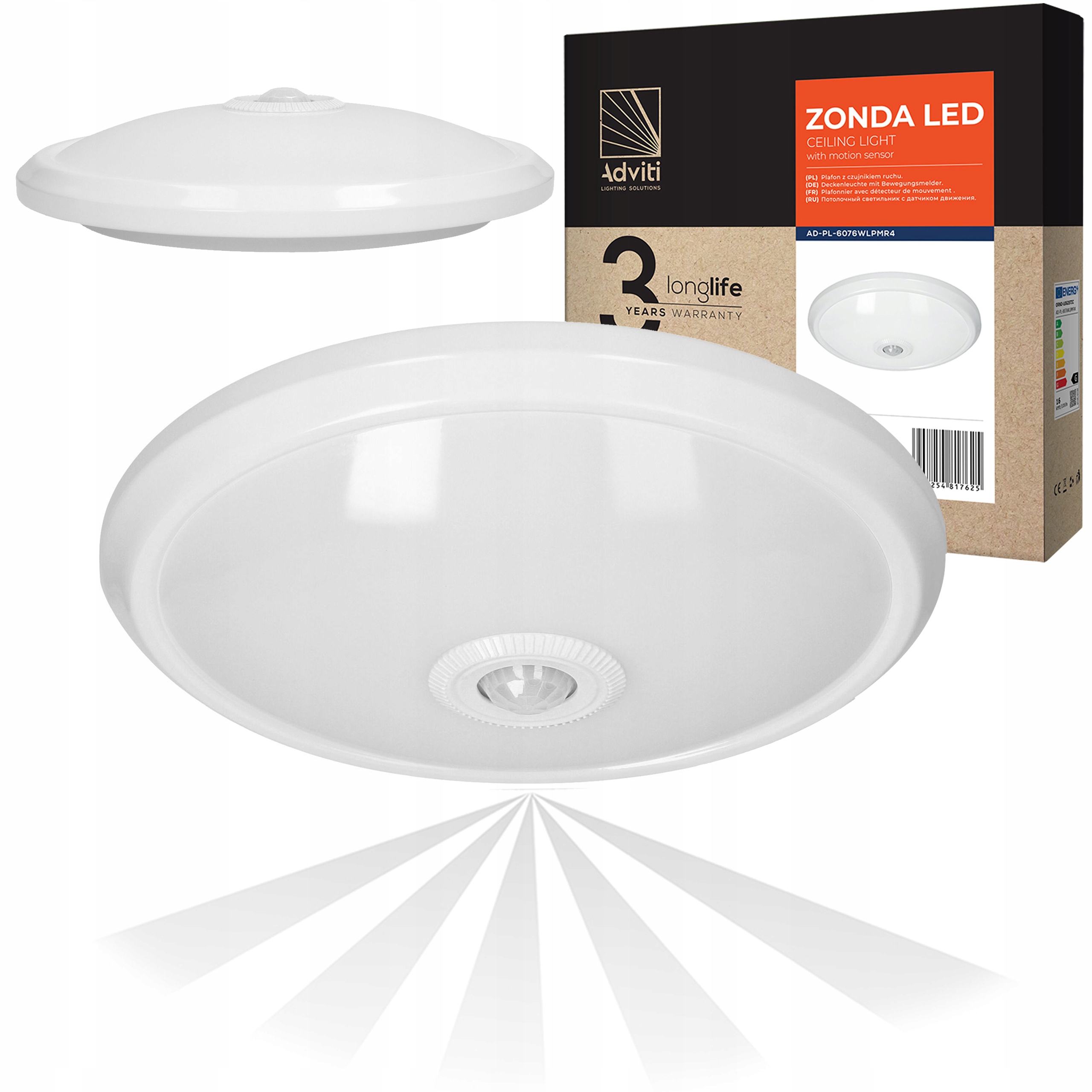 Stropní Svítidlo Led lampa senzor pohybu svítidlo Pir 360° 16W