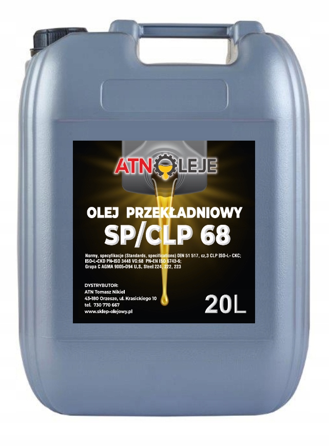 Olej przekładniowy SP/CLP 68 20L - TRANSOL 68 - VG 68 - EP68