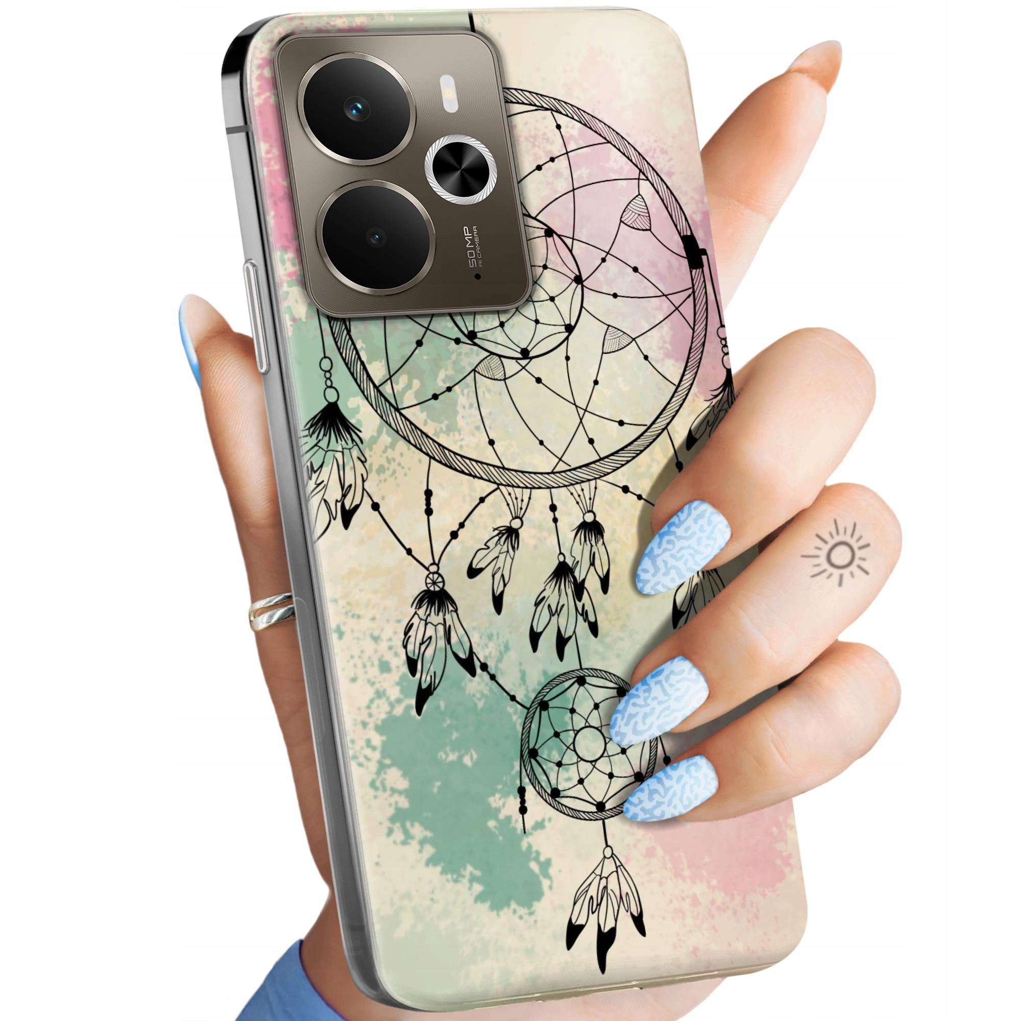 Etui Do Realme 14 5G 14T 5G Boho Łapacz Snów Pióra Obudowa Case