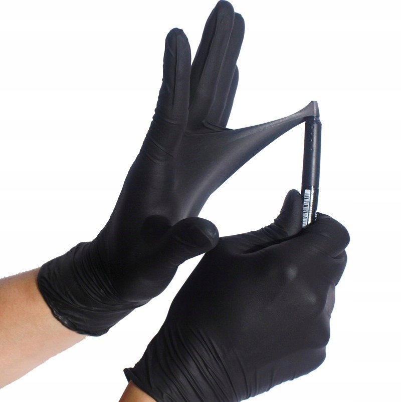 

10xBLACK XL Rękawiczki Nitrylowe Rękawice Ochronne