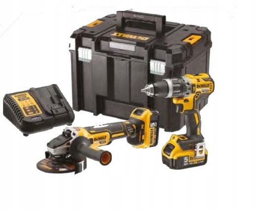 Dewalt DCK2080P2T Set Šroubovák DCD796 Bruska DCG405 2x5Ah Tstak