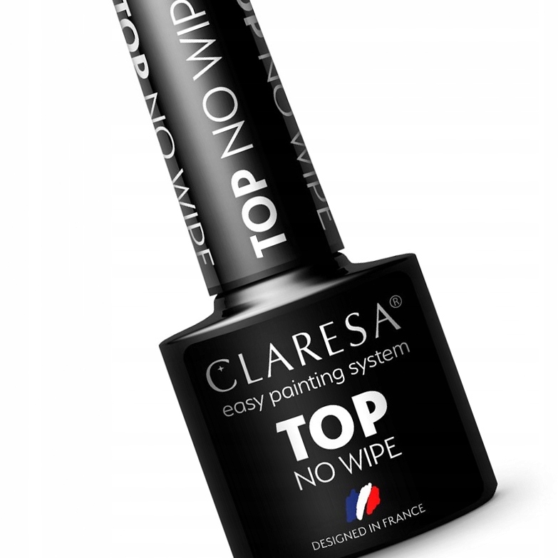 Claresa Top No Wipe Überlack innovativ UV LED Top Coat für Hybrid Nagellack Glänzendes Finish, Schützt, Transparent, 5ml — 6