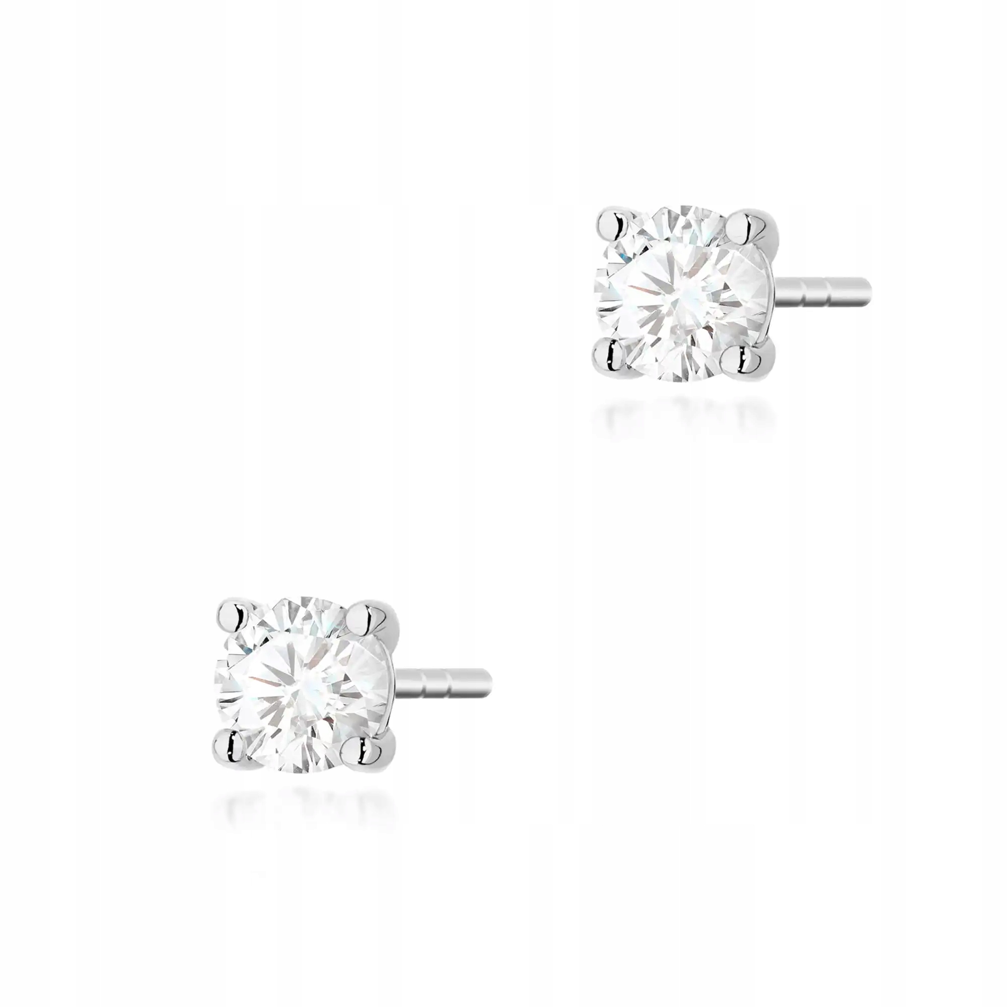 Náušnice zlaté pro ženu 585 s diamantem 0.30ct bílé zlato jako dárek