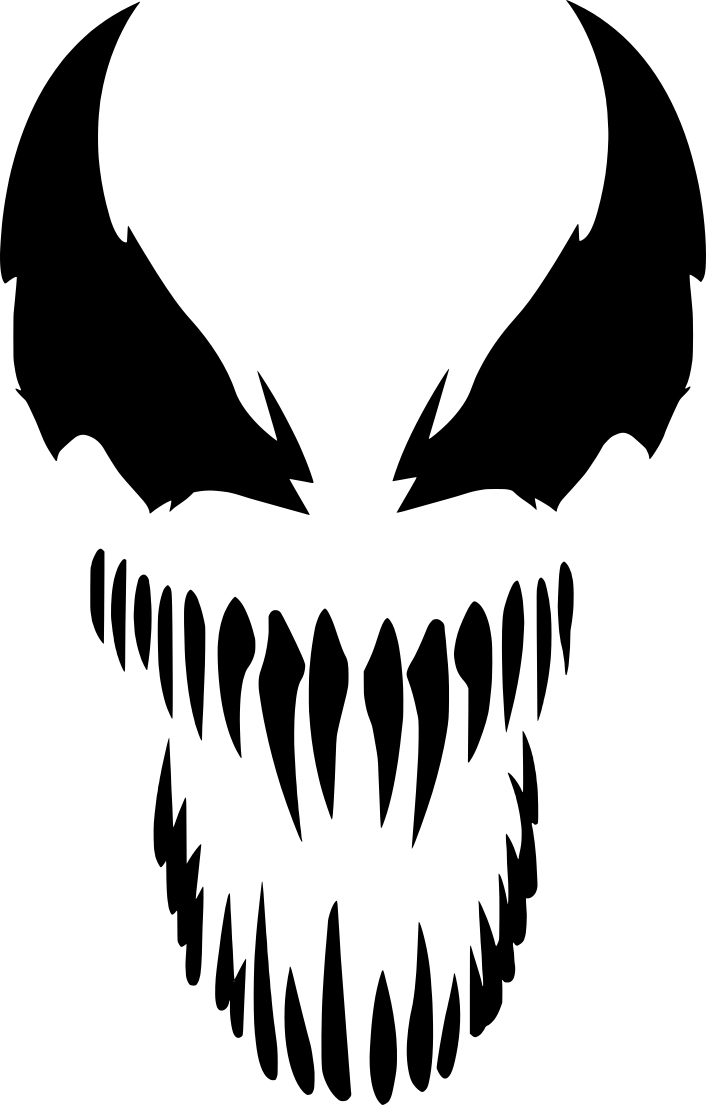 

Naklejka na samochód auto, Venom logo twarz 15cm