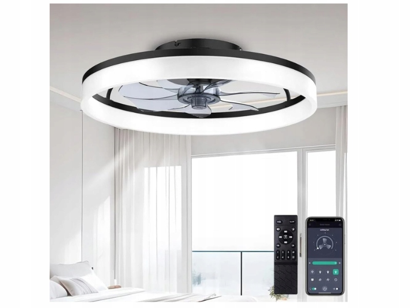 Stropní Svítidlo s neviditelným ventilátorem 40 cm do obývacího pokoje