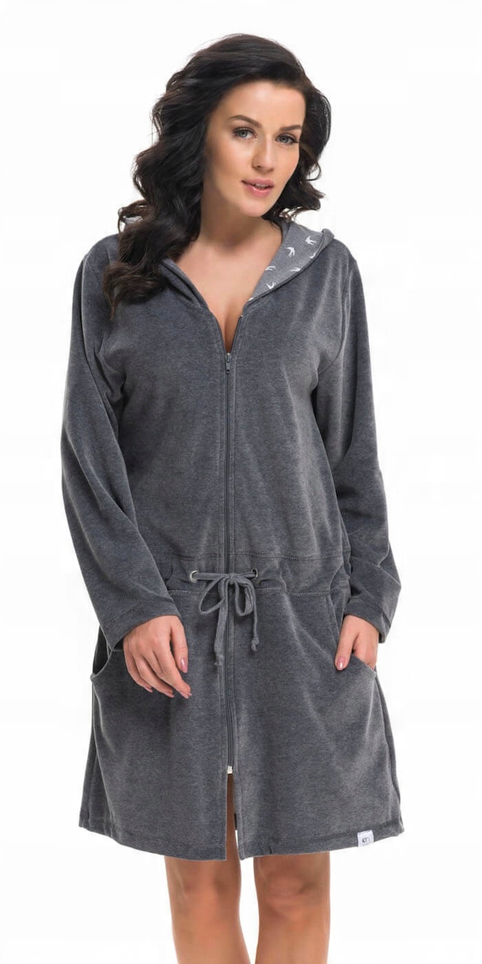 

doctor nap Szlafrok 1008 Dark Grey zamek milutki S