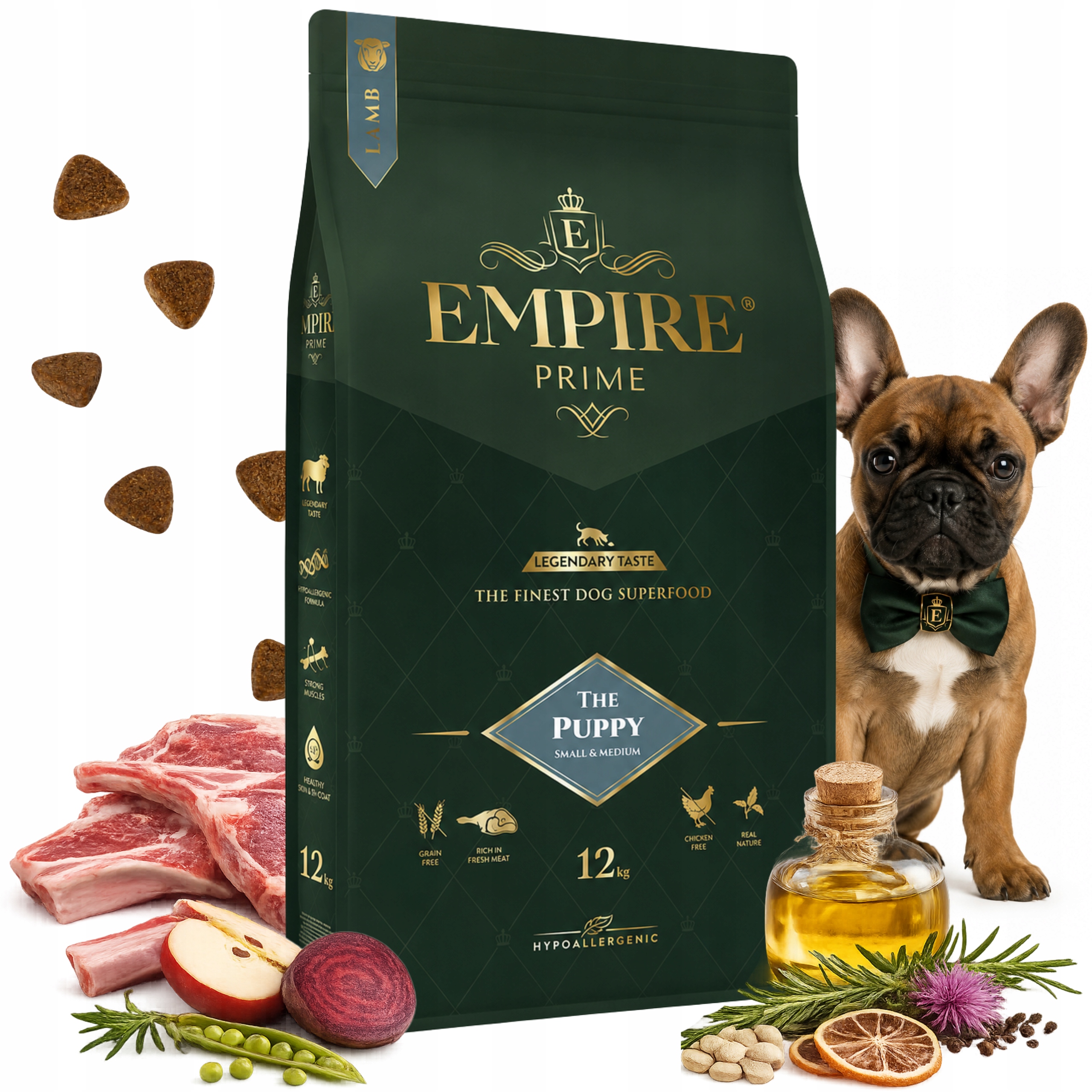 Karma dla Psa Szczeniaków 12kg Buldoga Francuskiego Puppy Empire Prime