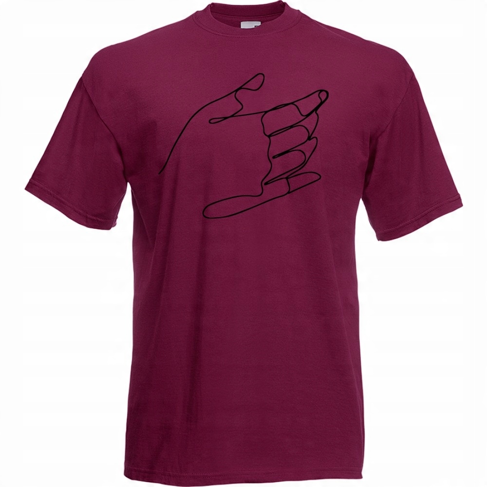 

Koszulka line art ręka dłoń XXL burgund