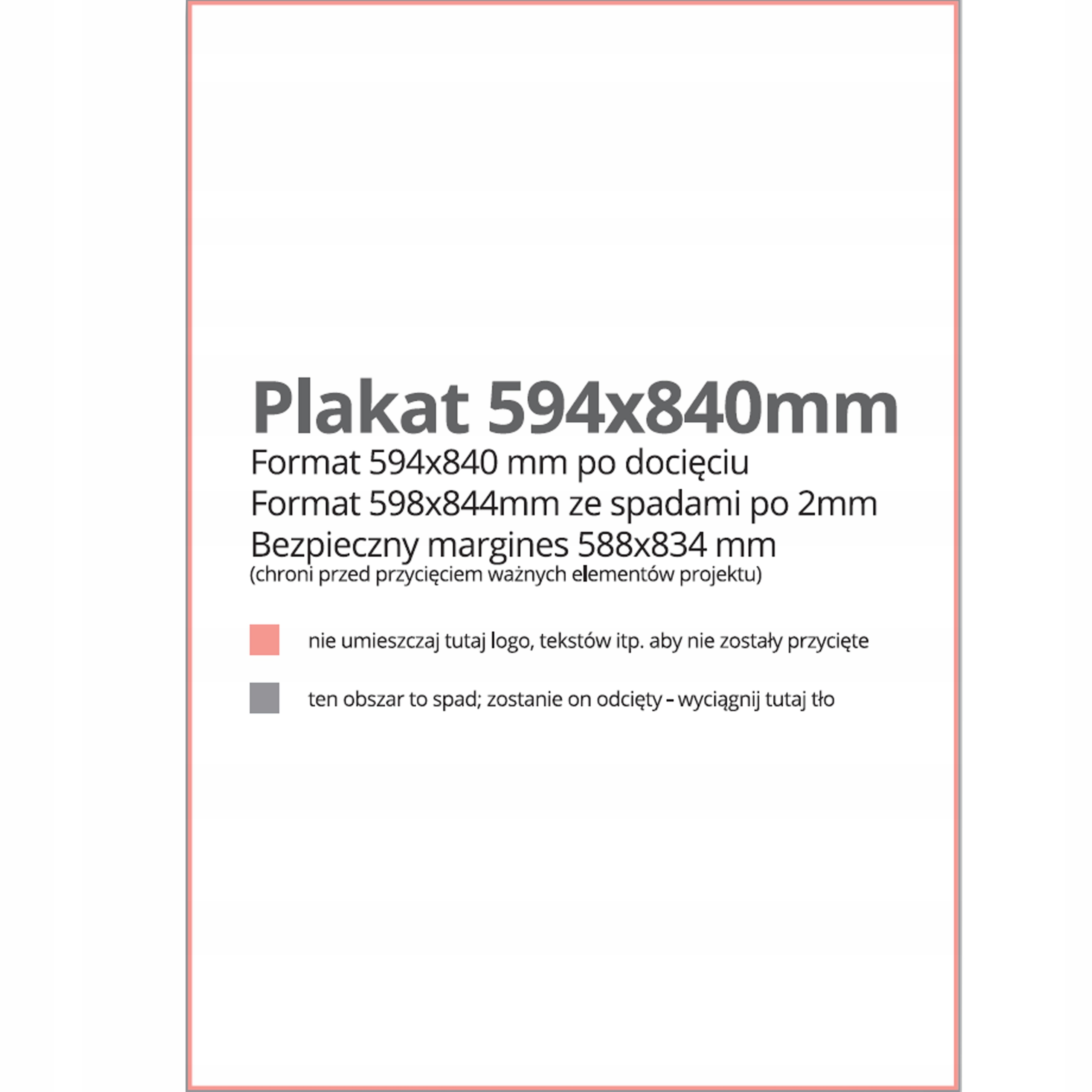 PLAKAT A1 840x594mm PLAKATY DRUK OFFSET PROJEKT WYDRUK PLAKATÓW DRUK 100szt Format papieru A1